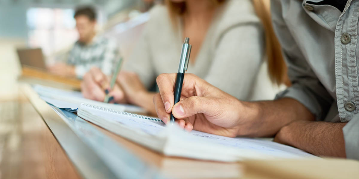 students studying