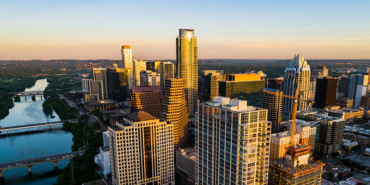 skyscrapers in a big city