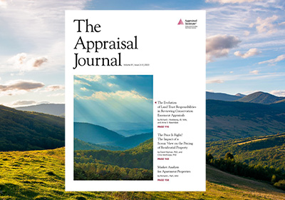 The Appraisal Journal issue cover