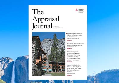 The Appraisal Journal Cover Image